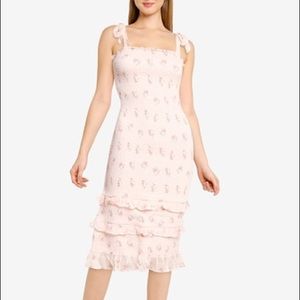 Abercrombie tiered smocked midi dress